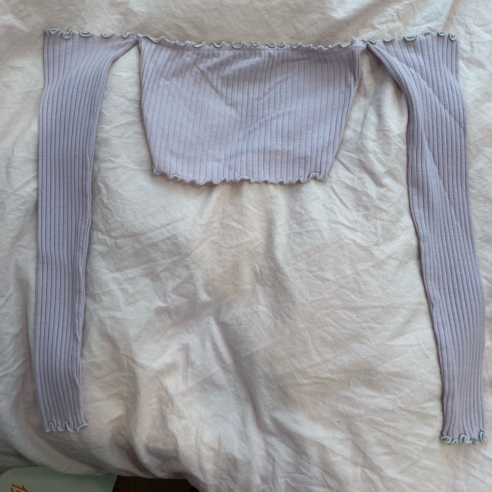 Forever 21 Lavender Ribbed Crop Top